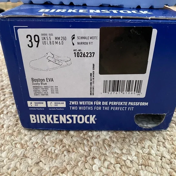 Birkenstock Boston Eva women’s sandals in Dusty Blue - Picture 3 of 3